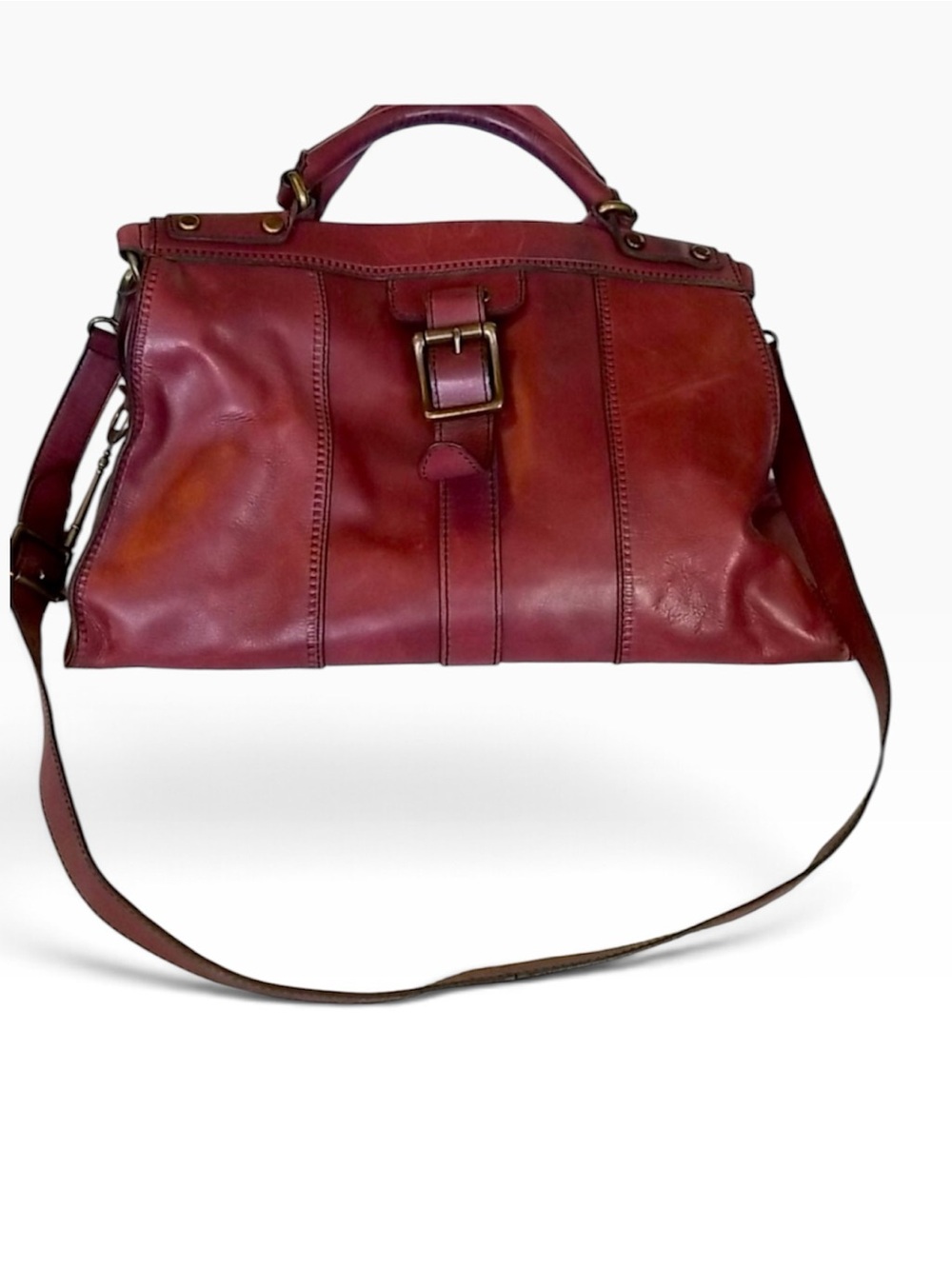 FOSSIL Vintage Revival Satchel Leather Y2K Weekender Bag